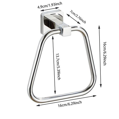 Chrome Towel Ring for Bathroom 2 Pack, Kitchen Bath Towel Holder Hangers Wall Mount Heavy Duty Stainless Steel
