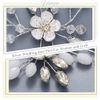 Unicra Bride Wedding Hair Pins Silver Flower Crystal Headpiece Bridal Rhinestone Hair Accessories for Women and Girls (Pack of 3) (Silver)