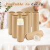 8 Pcs 60g/2oz Paperboard Lip Balm Tubes Refillable Cardboard Tubes Solid Empty Chapstick Container for Cosmetic Samples Deodorant - Brown