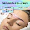 BRAWNA 3 Pack Pre Inked Mapping String for Brows, Eyes and Lips - White, Pink, Black - Microblading Supplies - PMU Kit