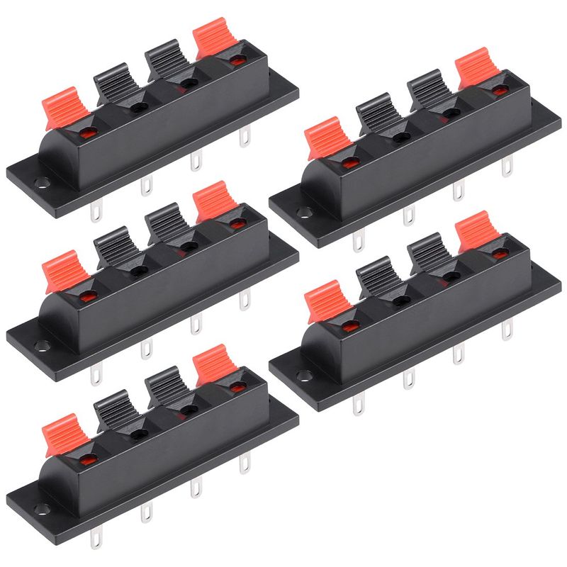uxcell Spring Loaded Terminals Spring Push Cable Connecting Speaker ...