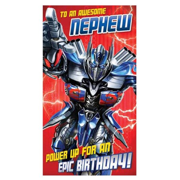 Transformers Nephew Birthday Card, Multi, TR047