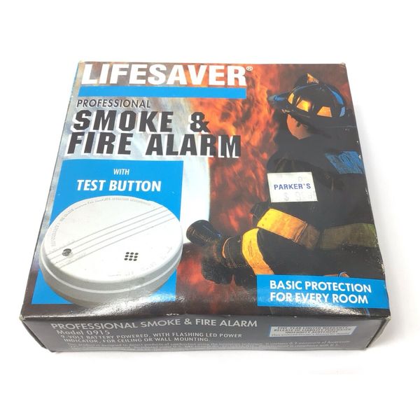 LIFESAVER PROFESSIONAL SMOKE & FIRE ALARM WHITE WALL OR CEILING MOUNT