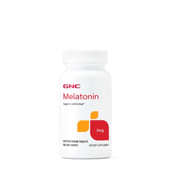 GNC Melatonin 3mg - 120 Vegetarian Tablets | 120 Servings