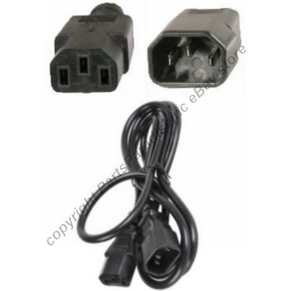 6ft Male~Female PC Power Extension Cord/Cable/Wire Printer/LCD/TV IEC320 C13~C14