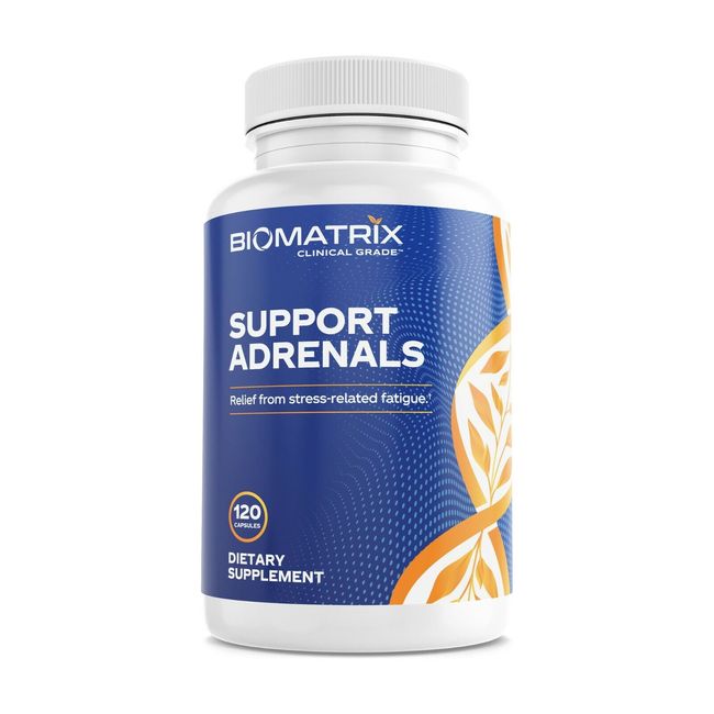 Support Adrenals (120 Caps) - Adaptogens for Stress, Fatigue, Hormone Balance, H