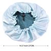 Cospack Extra Large Double Layer Reversible Adjustable Satin Cap for Sleeping Hair Bonnet - Green