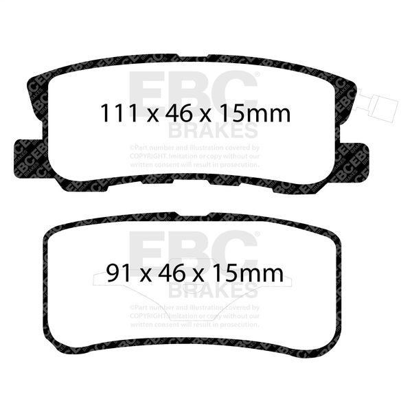 EBC Brakes DP31407C Redstuff Ceramic Low Dust Brake Pad