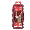 Milwaukee 10 Piece SHOCKWAVE Red Hex HSS Titanium Metal Drill Bit Set