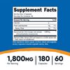 Nutricost Glucomannan 1,800mg Per Serving - 180 Capsules