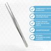 Dissecting Tweezer Thumb Tissue Forceps 1x2 Teeth Rat Tooth Surgical Tools CE 8"
