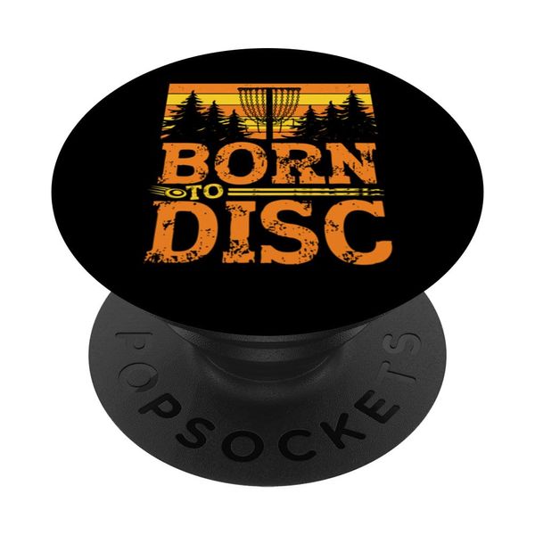 Retro Disc Golf Player Frisbee Lover PopSockets Swappable PopGrip