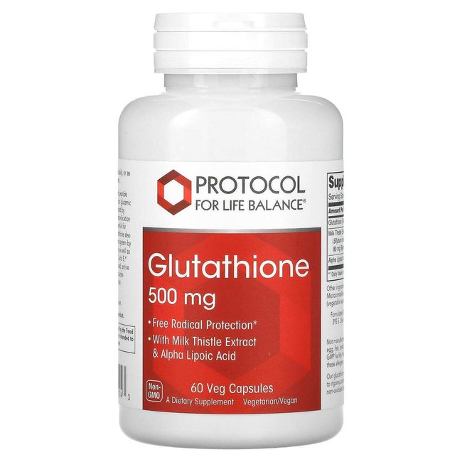 2 X Protocol for Life Balance, Glutathione, 500 mg, 60 Veg Capsules