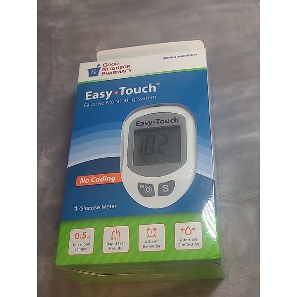 New Good Neighbor Pharmacy EASYTOUCH BLOOD GLUCOSE METER No Coding