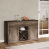 Wooden Sideboard Pantry w/Wine Rack/Self Service Storage Cabinet with Drawers