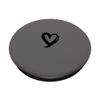 Black Minimalist Heart Gray PopSockets Swappable PopGrip