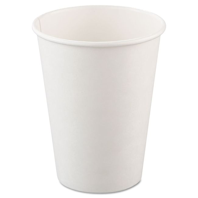 Solo Cup Company 412WN-2050 Hot Beverage Disposable Paper Cups, 12oz, White, Case of 1,000