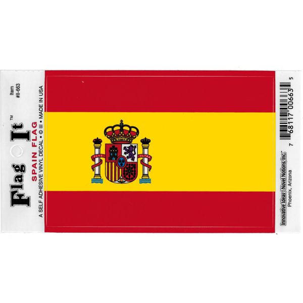 Spain Flag Car Decal Sticker [3.5x5" - Red/Yellow]