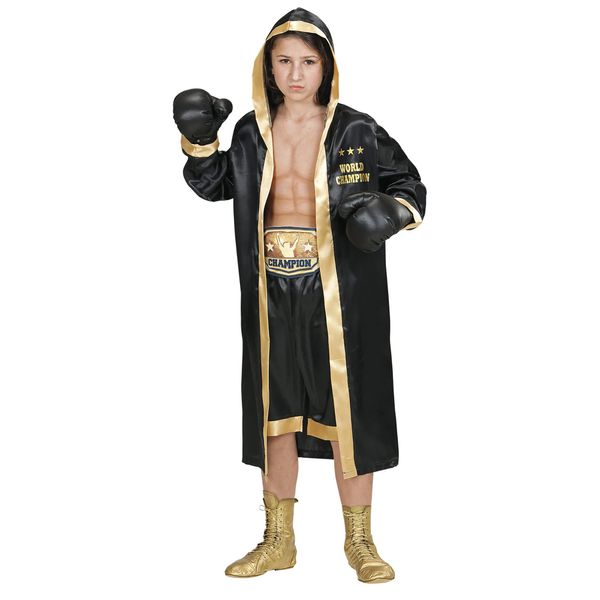 Widmann 11011294 Children's Boxer World Champion Costume, Solid, Multicoloured, 140 (EU)