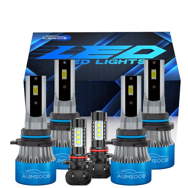 For 2008-2009 Dodge Avenger Combo LED Headlight High Low Beam+Fog Light Bulbs