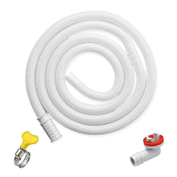 LitKiwi Air Conditioning Drain Kit AC Hose Connector Elbow Fitting and 91.4cm (3ft) Hose Universal Mini Split Unit Window Unit Portable Washer Dishwasher Faucet 5740035, 3FT