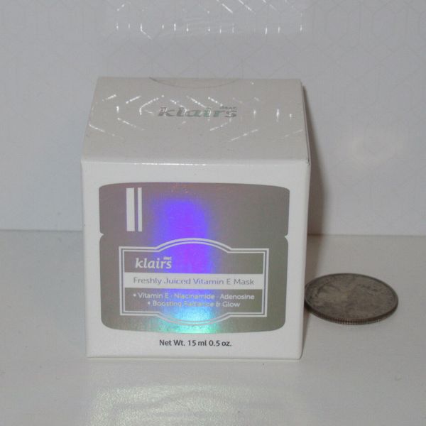 NEW SEALED Klairs Freshly Juiced Vitamin E Mask 15ml 0.5oz Travel Size