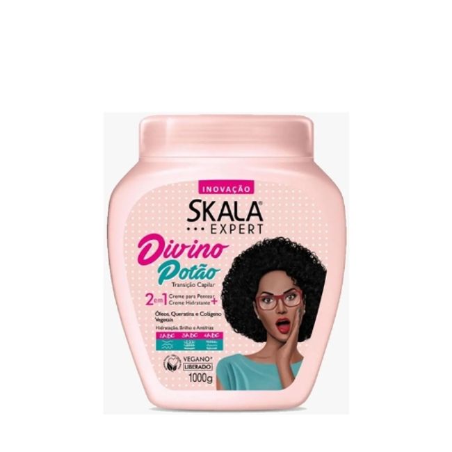 Skala Expert Curly Hair Treatment Cream 1kg Skala Expert Divino Potao Creme de Tratamento Hair Care Curly Hair Hair Mask Brazil