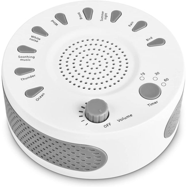 White Noise Machine, Portable Sleep Sound Therapy Machine with 3 Timers & 9 Natu