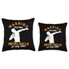 Warning Shot Put Design Throw Pillow