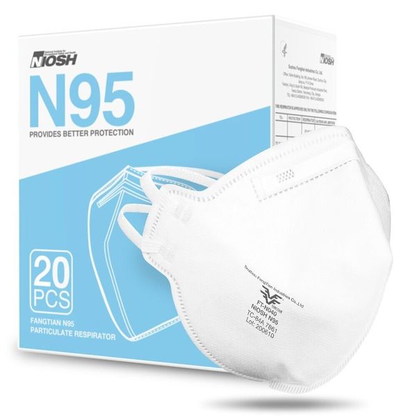 Maxboost NIOSH Approved N95 Mask Particulate Respirator -Pack of 20 Face Masks