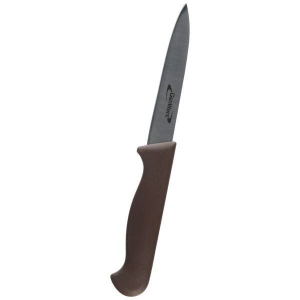 Genware NEV-K-V4BR Vegetable Knife, 4", Brown
