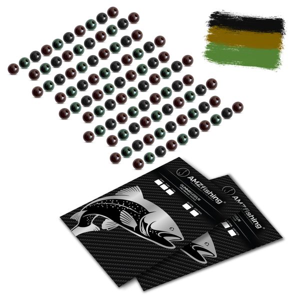 NEU AMZfishing® 100x Gummiperlen Angeln 3mm in DREI Farben | Karpfenangeln | Stopper Perlen Gummi | Angelzubehör | Gummistopper | Gummi Stopper | Stopperperlen | Angelzubehör Perlen | Gummikugeln