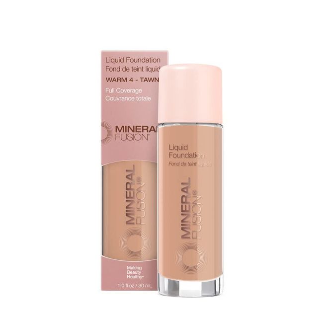 Mineral Fusion Full Coverage Foundation, Liquid Foundation - Warm 4- Med to Tan