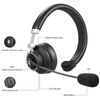 Wireless Bluetooth Headset Noise Canceling Headphones Over Head Boom with Mic