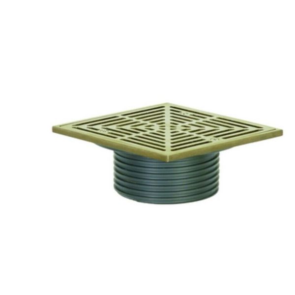 Sioux Chief 4 in. Floor Drain with Square Nickel Bronze Strainer