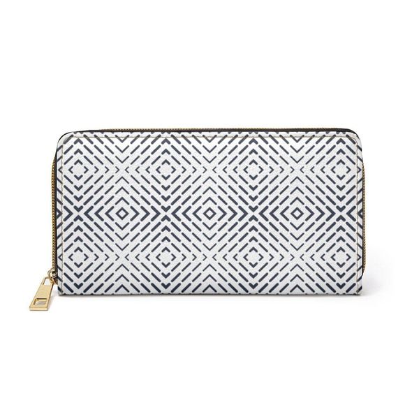 Womens Wallet, Zip Purse, White & Black Radiant - One size