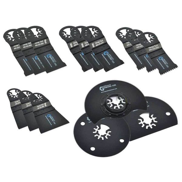Versa Tool MB-K7 Universal Oscillating Saw Blade Kit, 15 Piece, 7 Blades Type