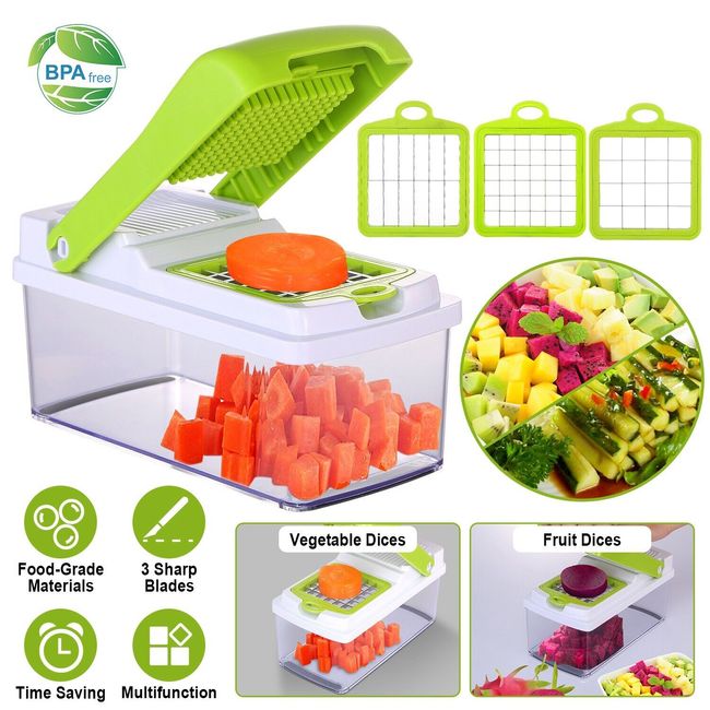 Vegetable Food Chopper Onion Cutter Set Veggie Slicer Dicer Kitchen Fruit hand