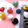 sourcing map 2 Packs Ceramic Drawer Knobs, Round Dresser Pulls, Decorative Drawer Knobs with M4 x 25mm Screw for Cupboard Wardrobe, Red