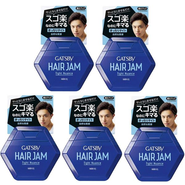 Gatsby Hair Jam, Tight Nuance, 4.3 fl oz (110 ml) x 5 Packs