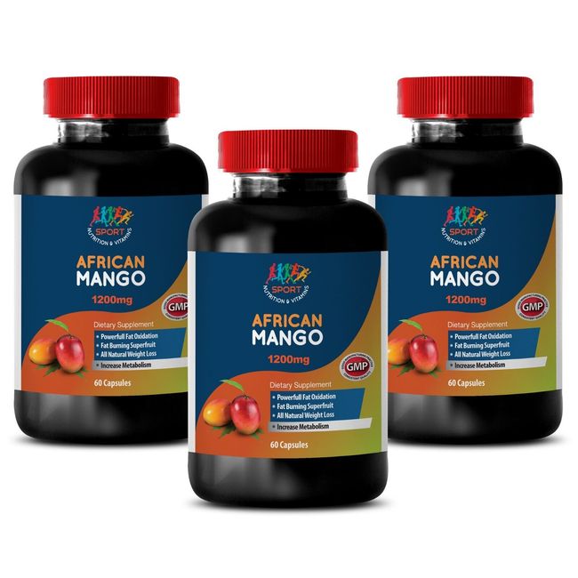 body detox - African Mango Extract 1200mg - blood sugar supplements - 3 Bottles