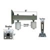 Adjustable 3" White Guide Roller for Sliding Gates Universal Bolt Fit Hard Nylon