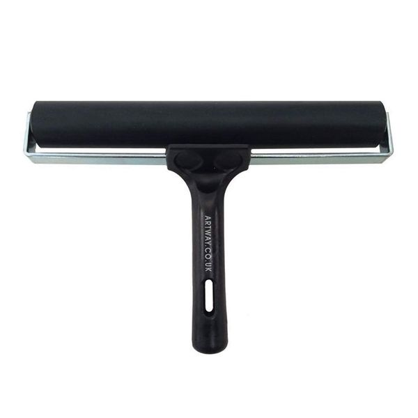 Artway Rubber Inking/Lino Brayer Roller - 20cm, Black