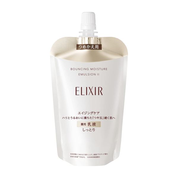 Elixir Superiel Lift Moist Emulsion SP 2 (For Refills), Milky Lotion, Relaxing Aqua Floral Scent, Moisturizing Refill, 4.3 fl oz (110 ml)