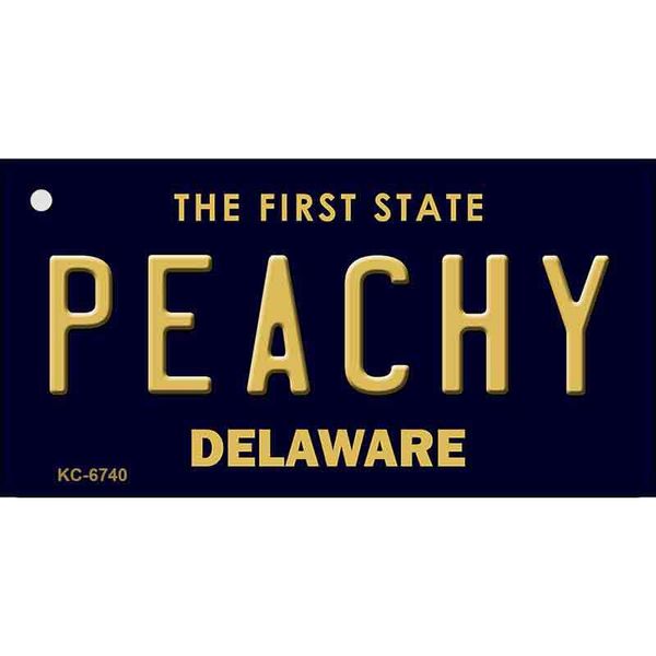 Peachy Delaware State License Plate Tag Key Chain KC-6740