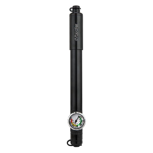 Cycleafer® Mini Pump with Pressure Gauge: Compact High-Pressure Bicycle Pump for Mountain, Road, Touring, Hybrid & Fat Tires. Digital Gauge, Presta & Schrader Valve Compatible, CNC Aluminum Alloy