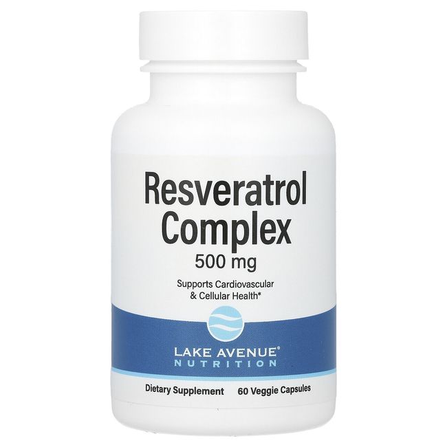 Resveratrol Complex, 500 mg, 60 Veggie Capsules