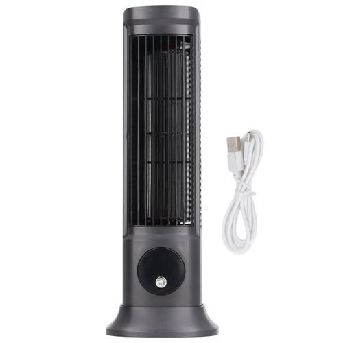 Bladeless Tower Fan, Space Saving Desktop Tower Fan Professional Efficient Quiet 3 Levels Adjustable Bladeless Desk Fan for Bedroom Home Office Desktop Cooling, 11.6 x 4.1 x 4.1in