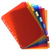Exacompta - Ref 3908E - PP Document Dividers - Suitable for Use With A4 Documents, Made from Polypropylene, Pre-Punched & Pre-Printed - 8 Part Dividers - Multicoloured