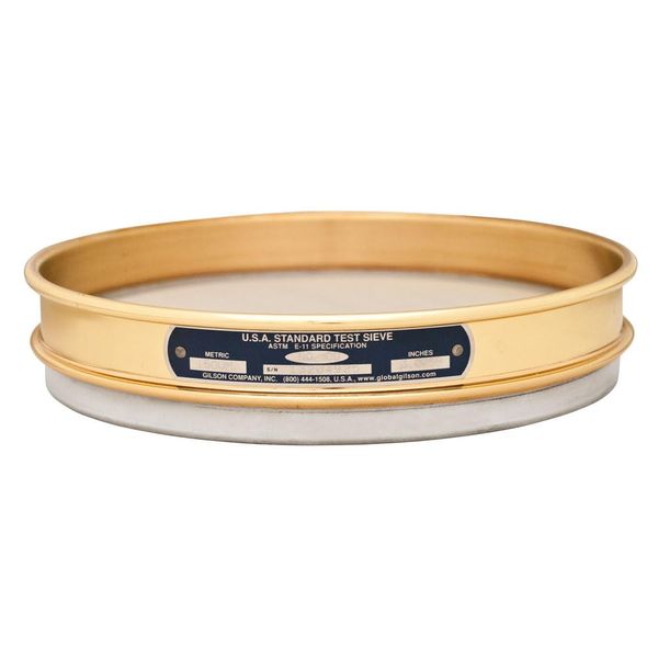 8" Sieve, Brass/Stainless, Half Height, No. 10